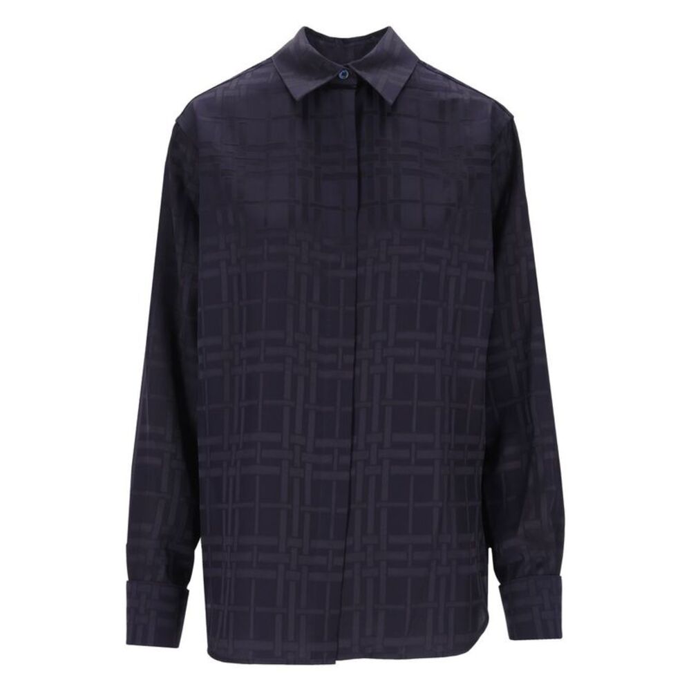 Burberry Women Check Silk Shirt